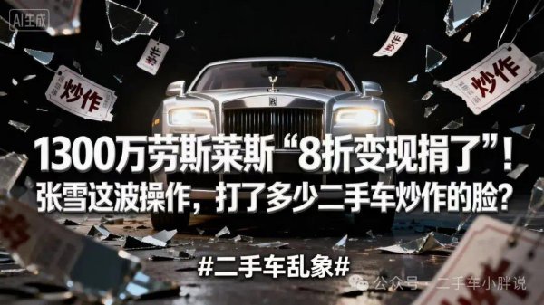 张雪这波操作，打了多少二手车炒作的脸？