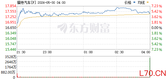 福特股价上涨6%