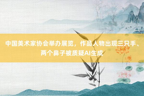 中国美术家协会举办展览，作品人物出现三只手、两个鼻子被质疑AI生成