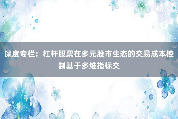 深度专栏：杠杆股票在多元股市生态的交易成本控制基于多维指标交